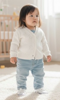 Cardigan alb