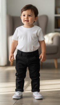 Pantaloni chino din bumbac/negru