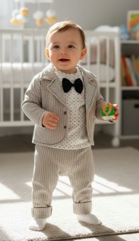 Set elegant din bumbac pt bebe