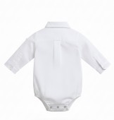 Body-cămașă elegant pentru bebeluși – Alb