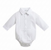 Body-cămașă elegant pentru bebeluși – Alb